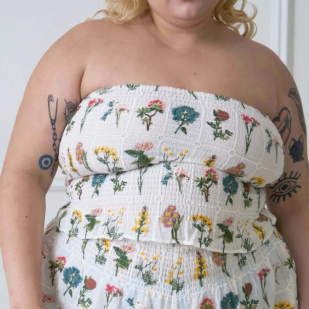 Tamara Malas Sophie Smocked Tube Top 18/20 NWT